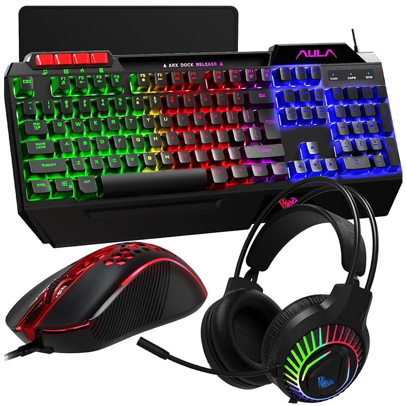 پک گیمینگ آئولا مدل T650 (کیبورد، ماوس و هدفون)